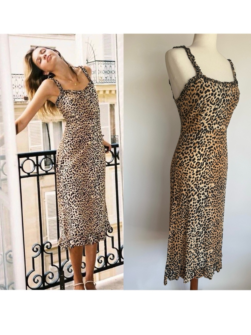 Faithful the Brand Noemie Dress 4 Leopard Print Midi Length